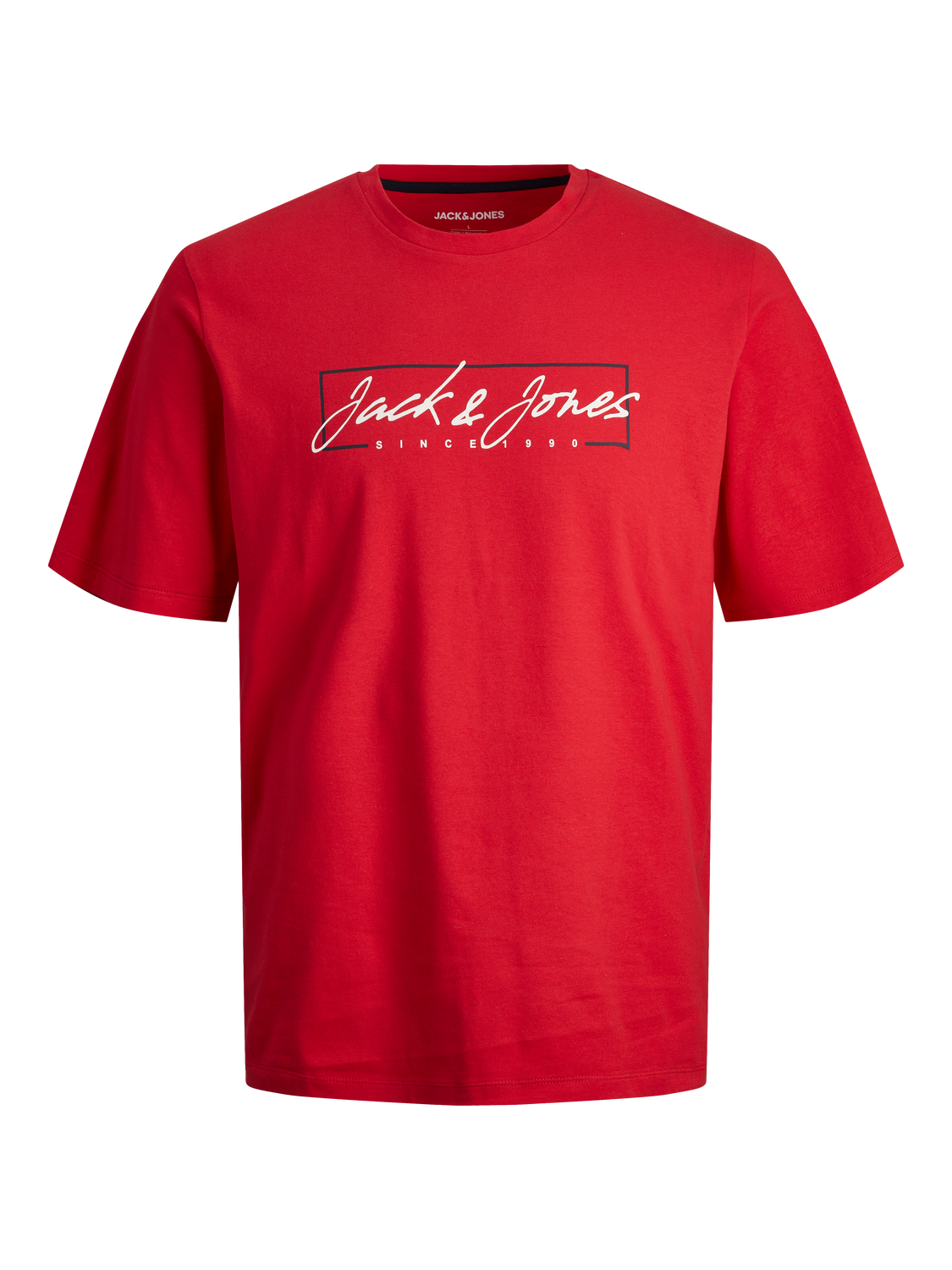 Camiseta manga corta con logo rojo  - JJZURI